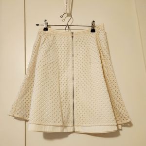 Club Monaco Flared Mini Skirt in White